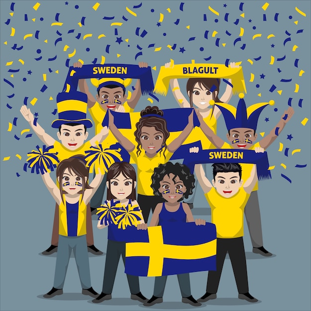 Group of Supporter from Sweden National Football Team