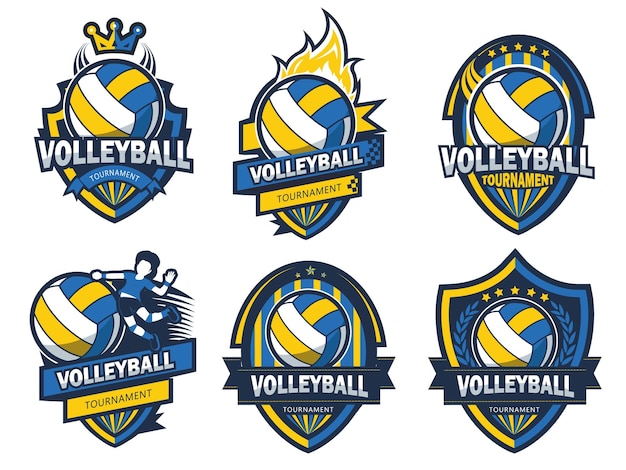 A group of Volleyball logo set