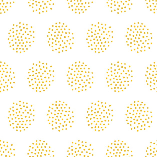 Group of yellow small dots seamless pattern.