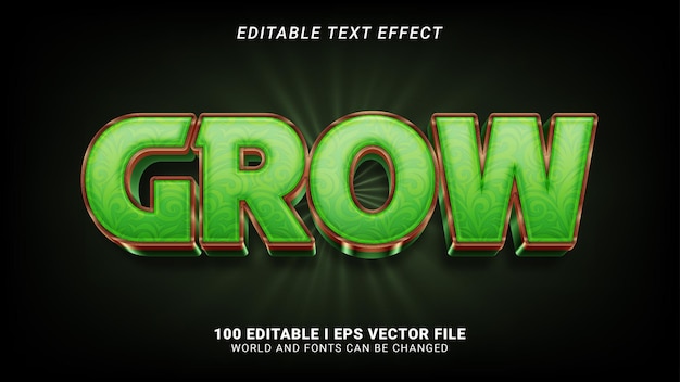 Grow text effect