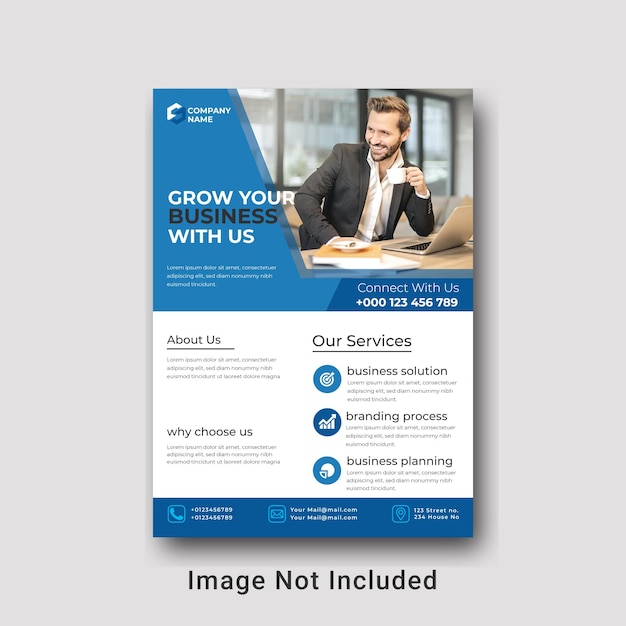 grow your business flyer template design