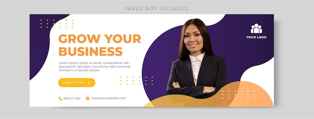 Grow Your Business Social Media Facebook Cover Banner Template