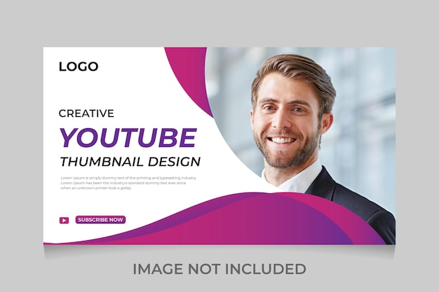 Grow Your YouTube Channel Business and web banner template Design