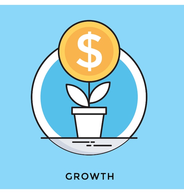 Growth Flat vector Icon