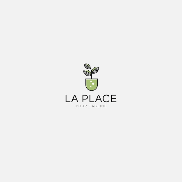 Growth plant nature logo design la place