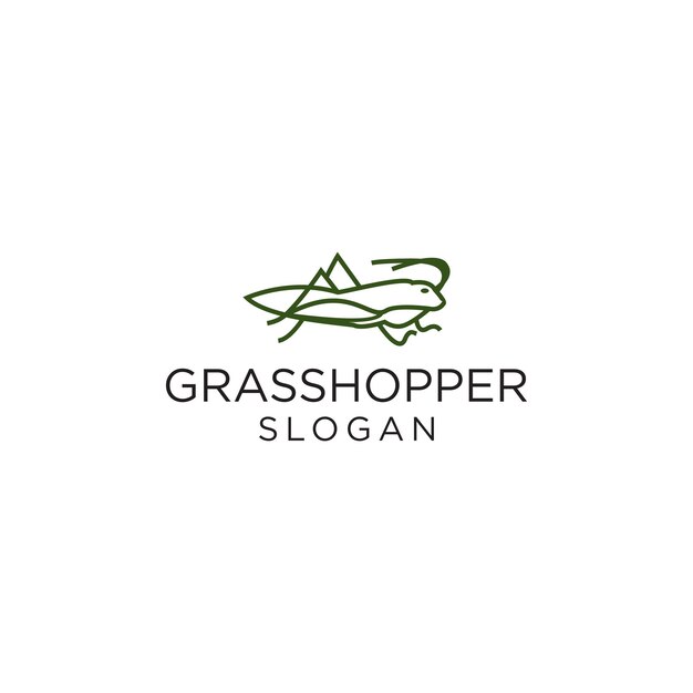 Grsshopper logo icon design vector