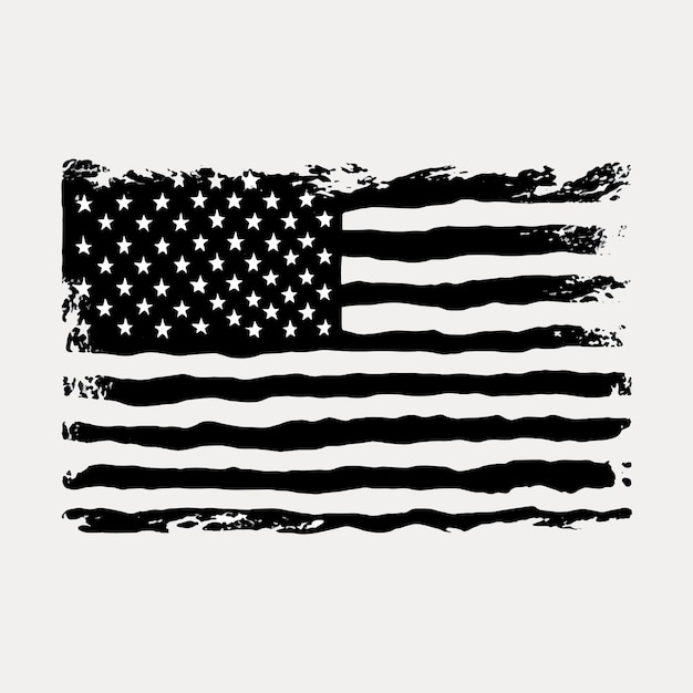 Vector grunge american flag design