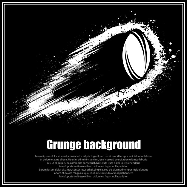 Grunge black rugby background