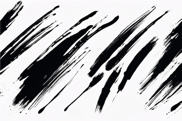 Grunge Brush strokes Background Black Brush strokes isolated on white background Grunge texture