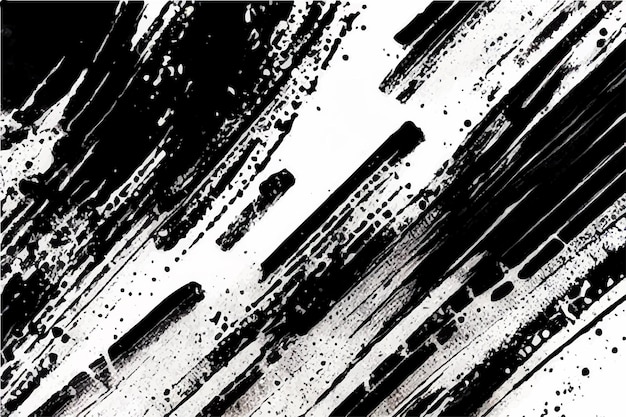 Grunge Brush strokes Background Black Brush strokes isolated on white background Grunge texture