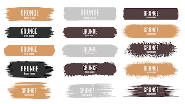 Grunge Brush Strokes vector collection