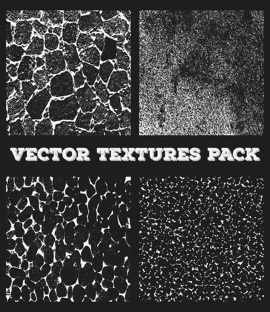 Vector grunge distressed texture overlay collection