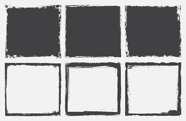 Grunge frame backgrounds set.