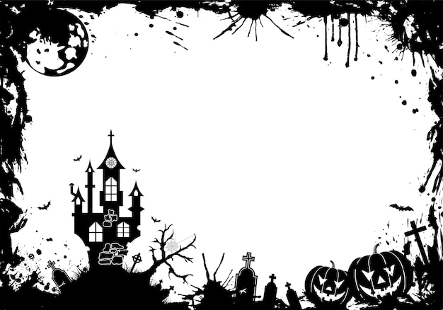 Grunge Halloween frame