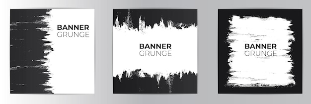 Grunge hand drawn background set banner format Watercolor Texture background