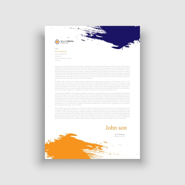 Grunge Letterhead Design