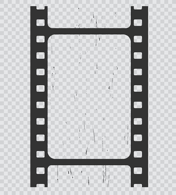 Grunge movie film strip isolated filmstrip reel