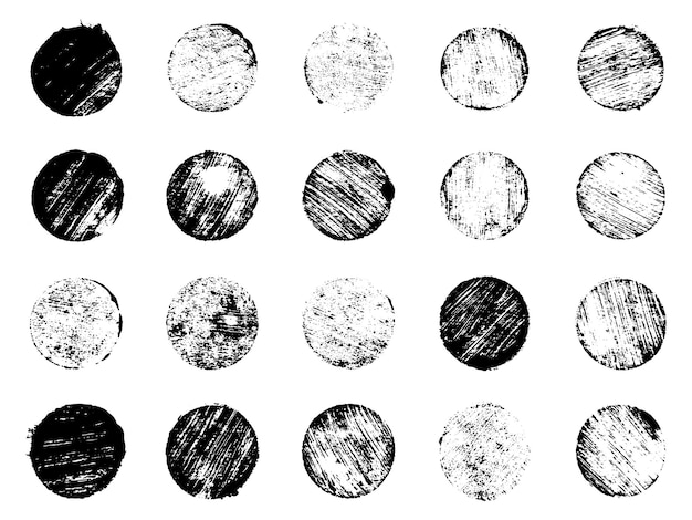 Grunge post stamps collection circles banners logos icons labels and badges set  vector distressed t...