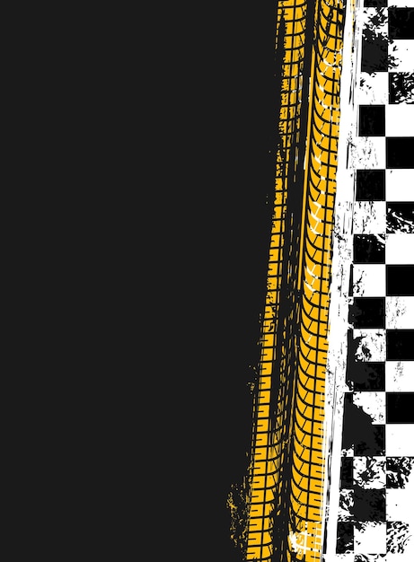 Grunge race sport flag background car tires track