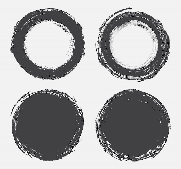 Grunge round shapes