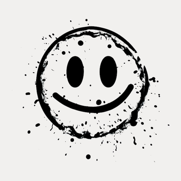 Grunge smiley face design