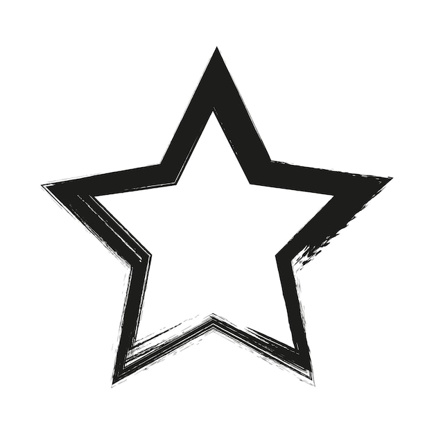 Grunge star. Star with grunge texture.