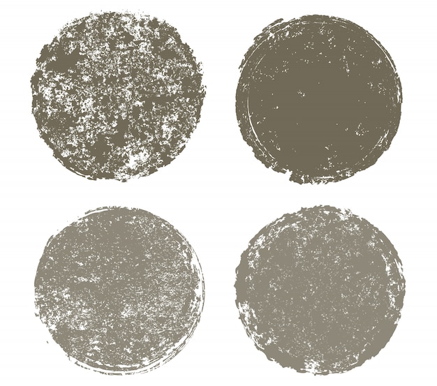 Grunge textured circles