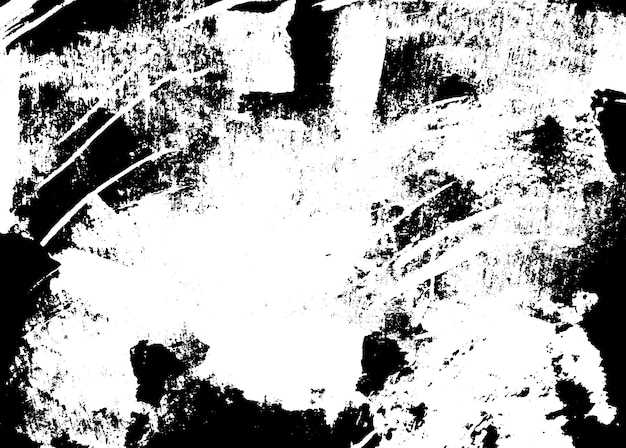 Grunge urban ink texture black and white on paper hand brushed