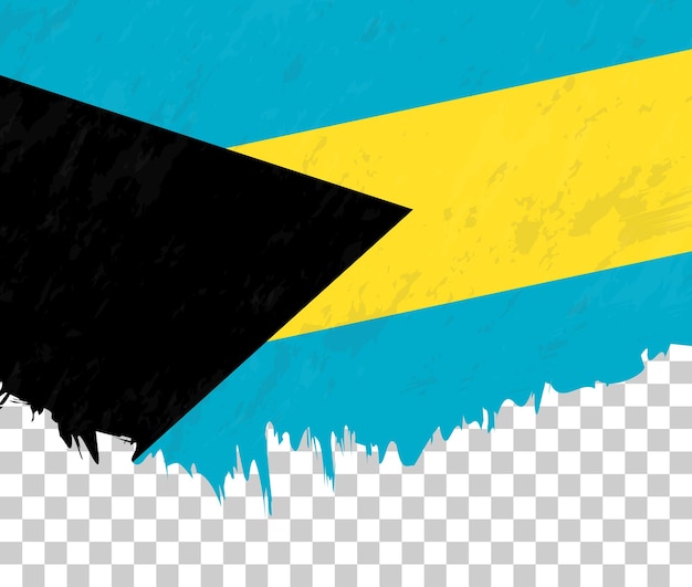 Vector grungestyle flag of the bahamas on a transparent background