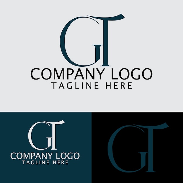 GT logo design modern unique style monogram creative icon symbol