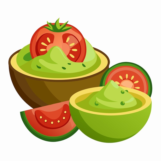 Vector guacamole illustration vector