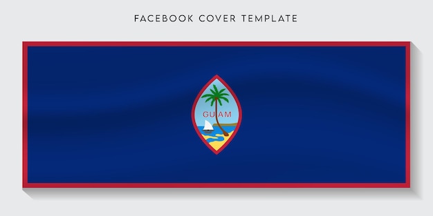 Guam country flag facebook cover background