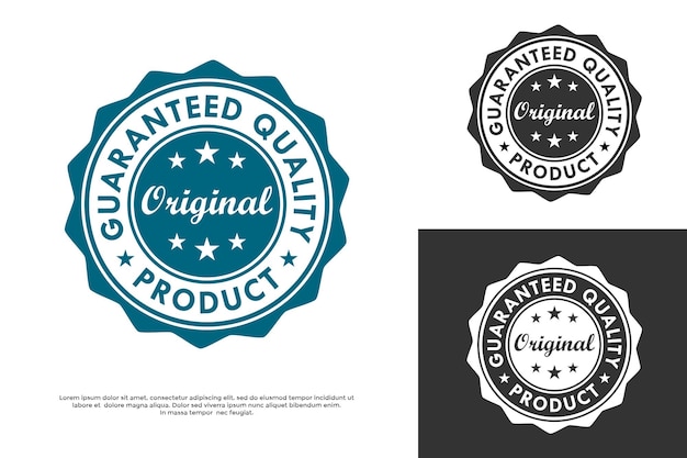 Vector guaranteed quality 100 original product logo template illustration