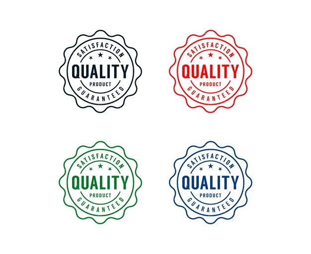 Vector guaranteed quality product stamp logo design