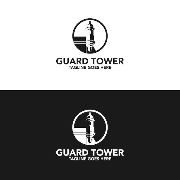 Guard tower lighthouse logo design inspiration