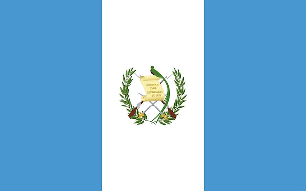 Guatemala flag simple illustration for independence day or election