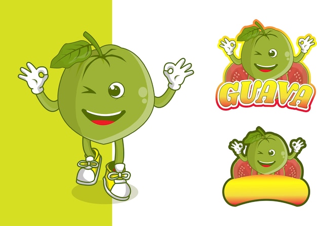 Guava cartoon mascot logo design