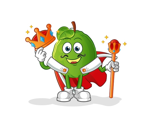 Guava king vector. cartoon character