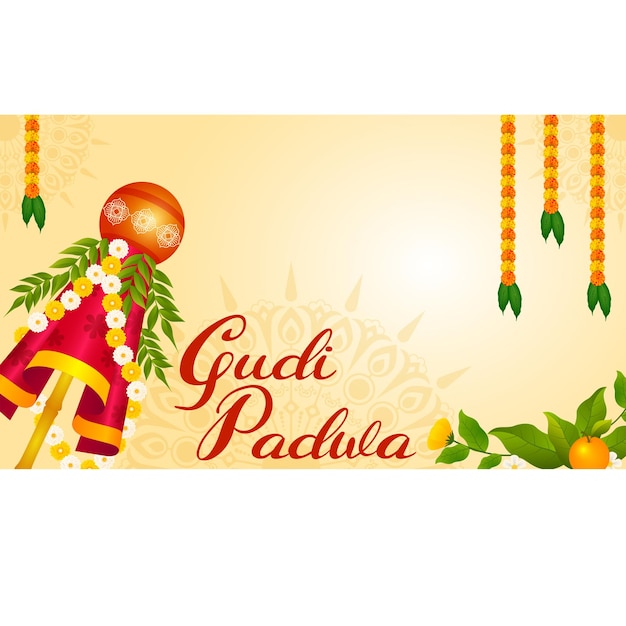 Gudi Padwa Background Poster Image