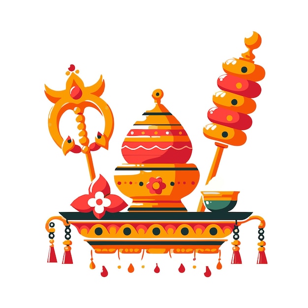 gudi padwa flat vector design