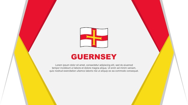 Guernsey Flag Abstract Background Design Template Guernsey Independence Day Banner Cartoon Vector Illustration Guernsey Background