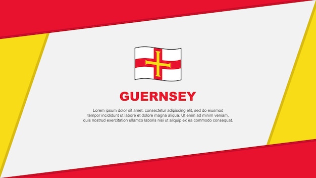 Guernsey Flag Abstract Background Design Template Guernsey Independence Day Banner Cartoon Vector Illustration Guernsey Banner