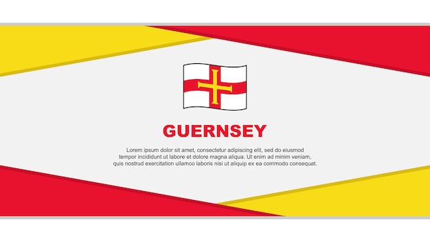 Guernsey Flag Abstract Background Design Template Guernsey Independence Day Banner Cartoon Vector Illustration Guernsey Vector