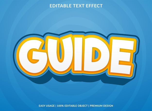 guide editable text effect template use for business logo and brand