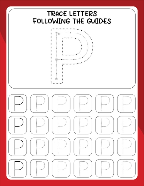 Guided Letter Tracing Workbook Letter - P