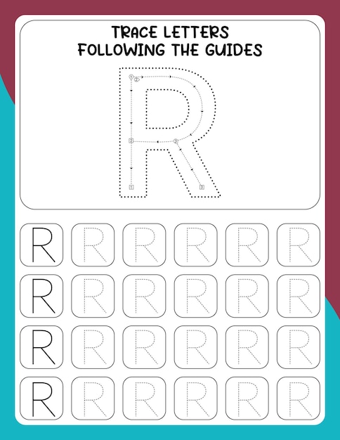 Guided Letter Tracing Workbook Letter - R