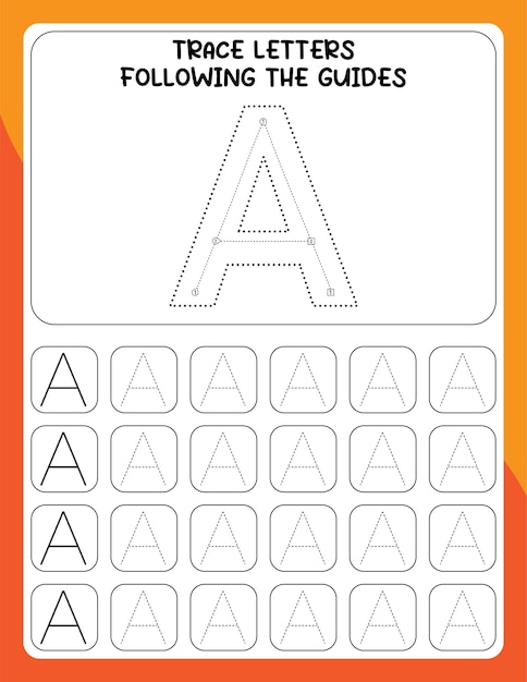 Guided Letter Tracing Workbook Letter - A