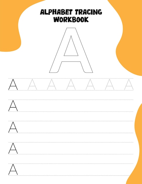 Guided Letter Tracing Workbook Letter - A