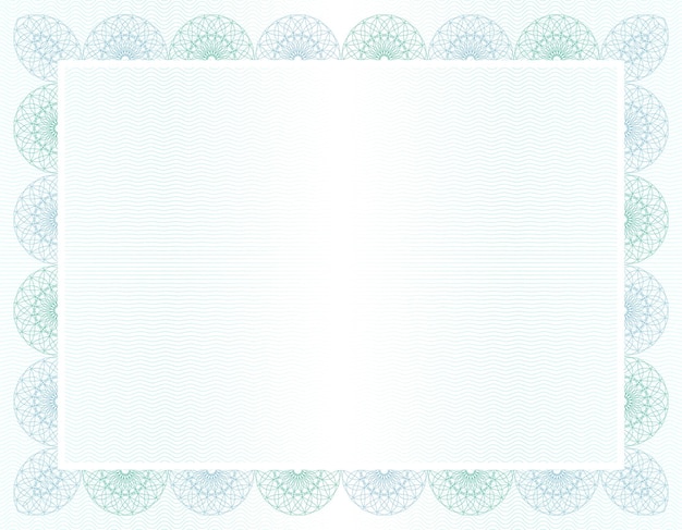 Vector guilloche background for certificate diploma or currency design