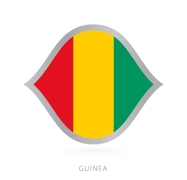 Guinea national team flag in style for international basketball competitions